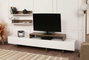 Hanah Home Mueble de TV Nirvana Blanco y Teca